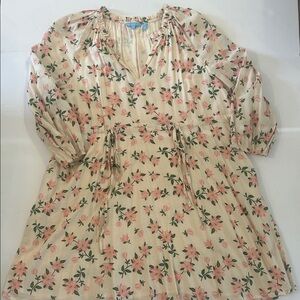 Draper James Cream and Pink Floral  Dress